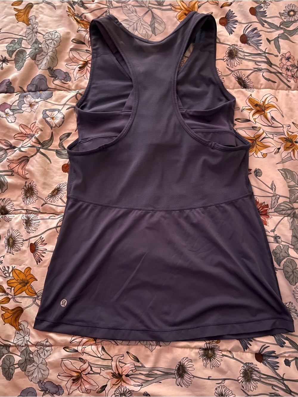 lululemon athletica Fast As Light 2-in-1 Tank with Mesh Middle -Deep Purple-